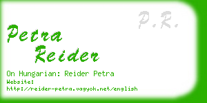 petra reider business card